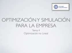Optimizaci&oacute;n de Modelos No Lineales