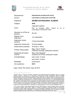 idioma extranjero: alem&aacute;n - Universidad Nacional de R&iacute;o Cuarto