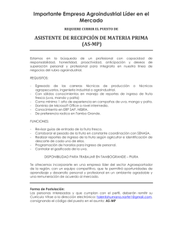 Importante Empresa Agroindustrial L&iacute;der en el Mercado