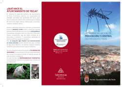 Tr&iacute;ptico del programa de control y prevenci&oacute;n del mosquito tigre