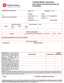 vida grupo sin participacion de utilidades consentimiento individual