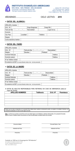 INSTITUTO EVANG&Eacute;LICO AMERICANO A&Ntilde;O/GRADO