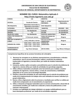 NOMBRE DEL CURSO: Matem&aacute;tica Aplicada 3 http://mate
