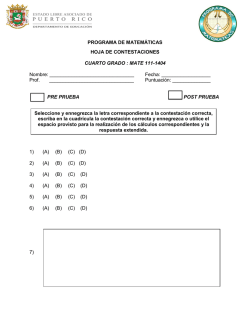 PROGRAMA DE MATEM&Aacute;TICAS HOJA DE CONTESTACIONES