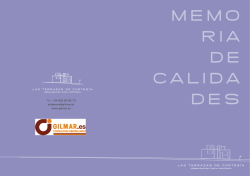 Memoria de Calidades