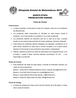 Olimpiada Estatal de Matem&aacute;ticas 2015