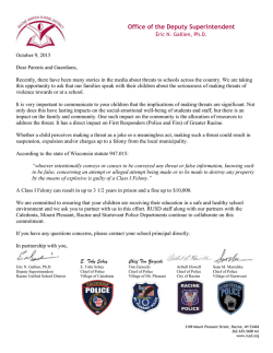 Office of the Deputy Superintendent