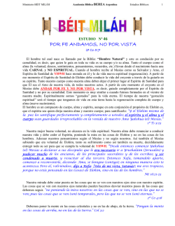 POR FE ANDAMOS, NO POR VISTA