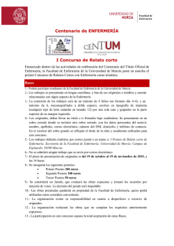 Bases Relato corto - Universidad de Murcia