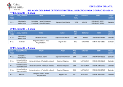 Listado de libros - Colexio Apostol Santiago