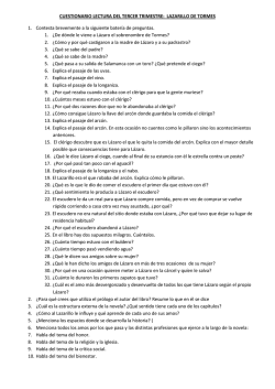 Cuestionario Lazarillo de Tormes PDF