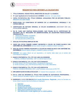 requisitos para colegiaci&oacute;n - colegio de enfermeros lima