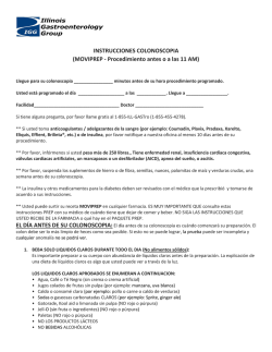 MOVIPREP - Procedimiento antes oa las 11 AM