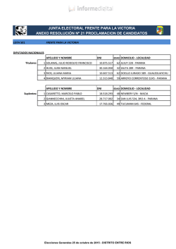 junta electoral frente para la victoria anexo resoluci&oacute;n n&ordm; 21