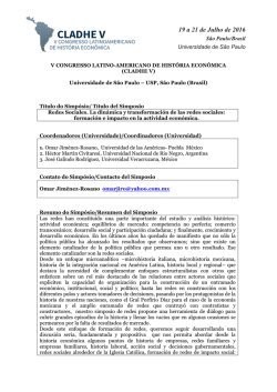 19 a 21 de Julho de 2016