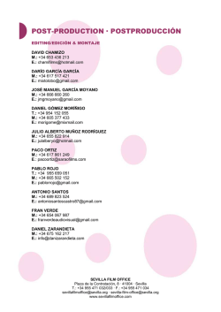 Post-Producci&oacute;n