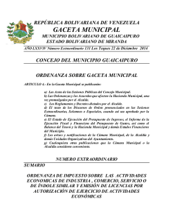 Ordenanza Actividades Econ&oacute;micas