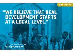 &ldquo; we believe that real development starts at a local level.&rdquo;