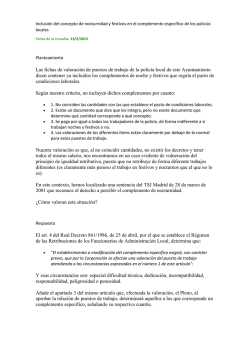 Las fichas de valoraci&oacute;n de puestos de trabajo de la polic&iacute;a local de