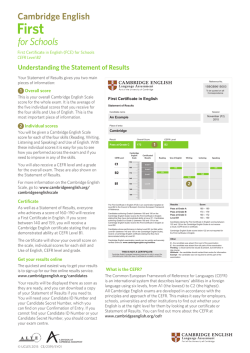 Understanding your Statement of Results