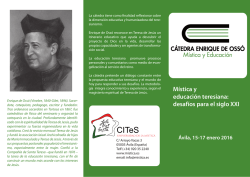 M&iacute;stica y educaci&oacute;n teresiana: desaf&iacute;os para el siglo XXI