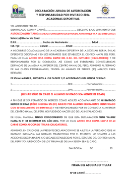 declaraci&oacute;n jurada de autorizaci&oacute;n y responsabilidad por invitado