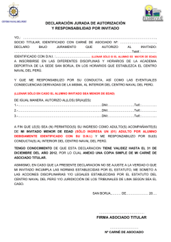 Aval del Centro Naval San Borja