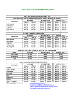 precios de servicios sedes clusupol 2015