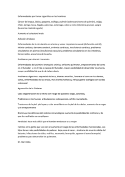 Enfermedades en el hombre por fumar