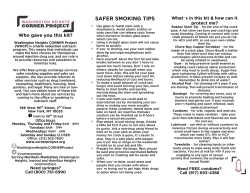 consejos para fumar m&aacute;s seguro - Washington Heights Corner Project