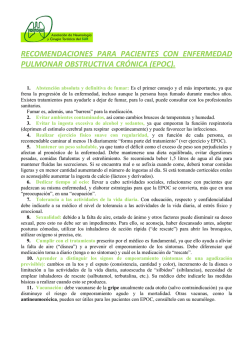 recomendaciones para pacientes con enfermedad