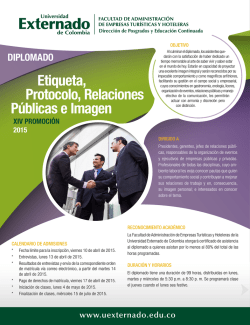 Etiqueta, Protocolo, Relaciones P&uacute;blicas e Imagen