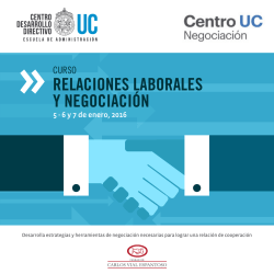 relaciones laborales y negociaci&oacute;n