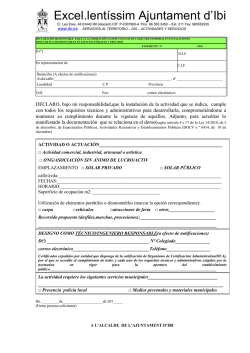 Declaraci&oacute;n responsable Actividad Eventual