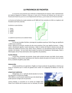 Historia - Municipalidad Provincial de Pachitea