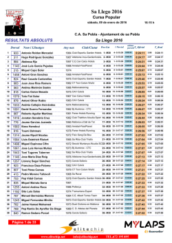 Sa Llego 2016 - Federaci&oacute; d`atletisme de les Illes Balears