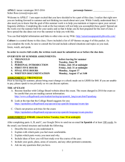 APSLC: tareas veraniegas 2015-2016 personaje famoso: Se&ntilde;or