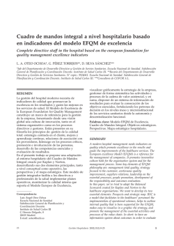 Cuadro de mandos integral a nivel hospitalario basado en