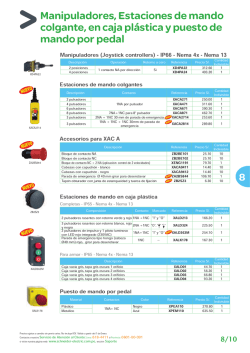 Manipuladores, Estaciones de mando colgante, en caja