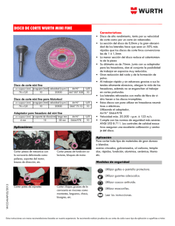 DISCO DE CORTE WURTH MINI FINE