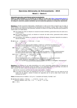 Ejercicios Adicionales de Entrenamiento - 2015 Nivel 1