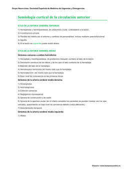 cl&iacute;nica del ictus de circulaci&oacute;n anterior