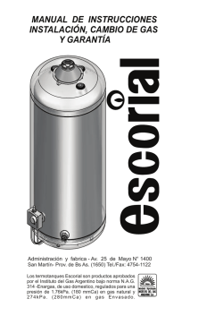 Manual de Termotanques Escorial