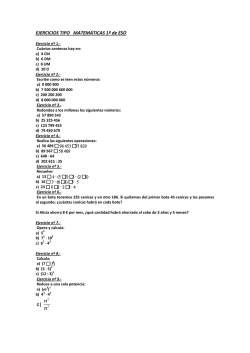Ejercicios Matem&aacute;ticas 1&ordm; ESO