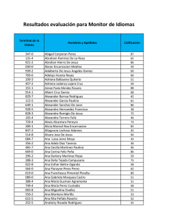Resultados evaluaci&oacute;n para Monitor de Idiomas