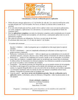 Lineamientos y Lista de verificaci&oacute;n para la Aplicaci&oacute;n &bull; Ultimo dia