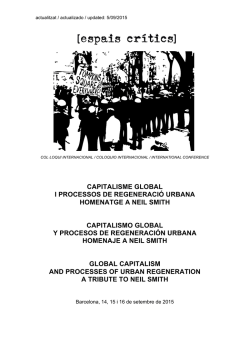 CAPITALISME GLOBAL I PROCESSOS DE