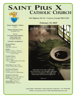 SAINT PIUS X - St. Pius X Catholic Church