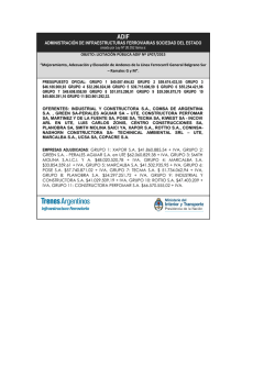 Detalle de Oferentes y Adjudicatarios ADIF LP 07-15