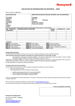 Solicitud de reparaci&oacute;n de material - RMA